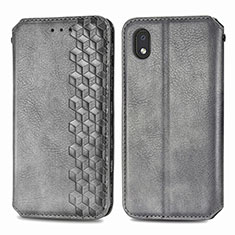 Custodia Portafoglio In Pelle Cover con Supporto S01D per Samsung Galaxy M01 Core Grigio