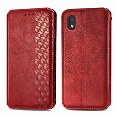 Custodia Portafoglio In Pelle Cover con Supporto S01D per Samsung Galaxy M01 Core Rosso