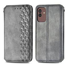 Custodia Portafoglio In Pelle Cover con Supporto S01D per Samsung Galaxy M13 5G Grigio