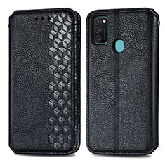 Custodia Portafoglio In Pelle Cover con Supporto S01D per Samsung Galaxy M21 Nero