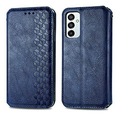 Custodia Portafoglio In Pelle Cover con Supporto S01D per Samsung Galaxy M23 5G Blu