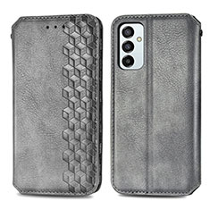 Custodia Portafoglio In Pelle Cover con Supporto S01D per Samsung Galaxy M23 5G Grigio