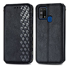 Custodia Portafoglio In Pelle Cover con Supporto S01D per Samsung Galaxy M31 Nero