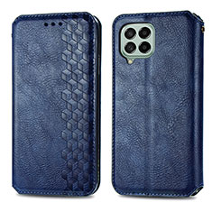 Custodia Portafoglio In Pelle Cover con Supporto S01D per Samsung Galaxy M53 5G Blu