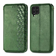 Custodia Portafoglio In Pelle Cover con Supporto S01D per Samsung Galaxy M62 4G Verde