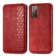 Custodia Portafoglio In Pelle Cover con Supporto S01D per Samsung Galaxy S20 Lite 5G Rosso