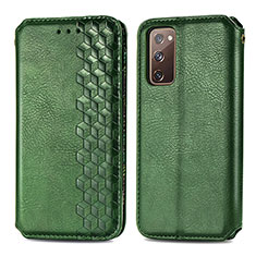 Custodia Portafoglio In Pelle Cover con Supporto S01D per Samsung Galaxy S20 Lite 5G Verde