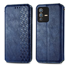 Custodia Portafoglio In Pelle Cover con Supporto S01D per Vivo V23 Pro 5G Blu