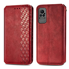 Custodia Portafoglio In Pelle Cover con Supporto S01D per Xiaomi Civi 1S 5G Rosso