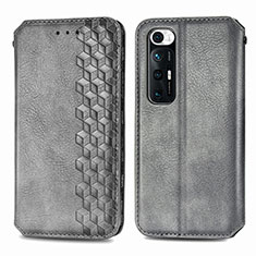 Custodia Portafoglio In Pelle Cover con Supporto S01D per Xiaomi Mi 10S 5G Grigio