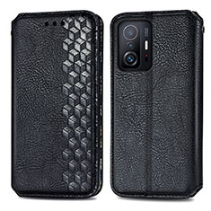 Custodia Portafoglio In Pelle Cover con Supporto S01D per Xiaomi Mi 11T Pro 5G Nero