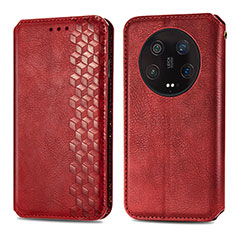 Custodia Portafoglio In Pelle Cover con Supporto S01D per Xiaomi Mi 13 Ultra 5G Rosso