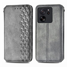 Custodia Portafoglio In Pelle Cover con Supporto S01D per Xiaomi Mi 13T 5G Grigio