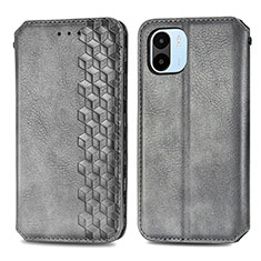 Custodia Portafoglio In Pelle Cover con Supporto S01D per Xiaomi Poco C51 Grigio