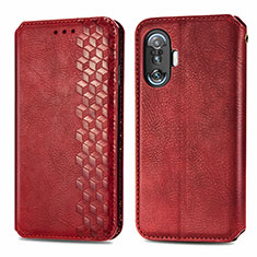 Custodia Portafoglio In Pelle Cover con Supporto S01D per Xiaomi Poco F3 GT 5G Rosso