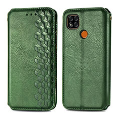 Custodia Portafoglio In Pelle Cover con Supporto S01D per Xiaomi Redmi 10A 4G Verde