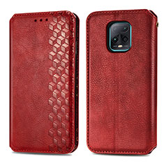 Custodia Portafoglio In Pelle Cover con Supporto S01D per Xiaomi Redmi 10X Pro 5G Rosso