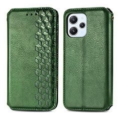 Custodia Portafoglio In Pelle Cover con Supporto S01D per Xiaomi Redmi 12 4G Verde