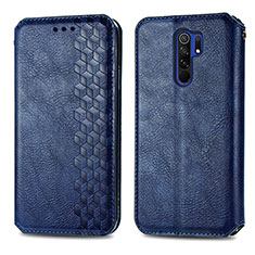 Custodia Portafoglio In Pelle Cover con Supporto S01D per Xiaomi Redmi 9 Blu