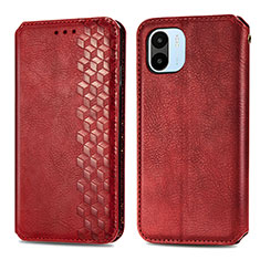 Custodia Portafoglio In Pelle Cover con Supporto S01D per Xiaomi Redmi A2 Rosso