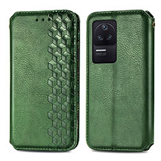 Custodia Portafoglio In Pelle Cover con Supporto S01D per Xiaomi Redmi K40S 5G Verde