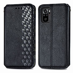 Custodia Portafoglio In Pelle Cover con Supporto S01D per Xiaomi Redmi Note 10S 4G Nero