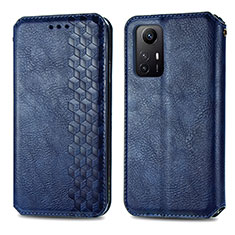 Custodia Portafoglio In Pelle Cover con Supporto S01D per Xiaomi Redmi Note 12S Blu