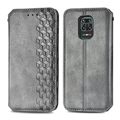 Custodia Portafoglio In Pelle Cover con Supporto S01D per Xiaomi Redmi Note 9 Pro Max Grigio