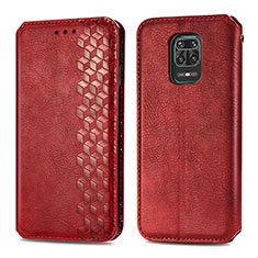 Custodia Portafoglio In Pelle Cover con Supporto S01D per Xiaomi Redmi Note 9S Rosso