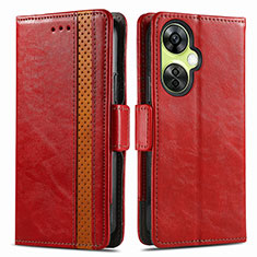 Custodia Portafoglio In Pelle Cover con Supporto S02D per Oppo K11x 5G Rosso