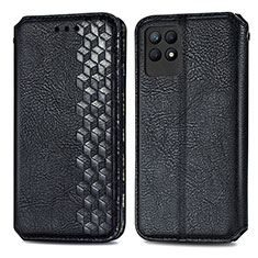 Custodia Portafoglio In Pelle Cover con Supporto S02D per Realme 8i Nero