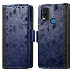 Custodia Portafoglio In Pelle Cover con Supporto S03D per Nokia G11 Plus Blu