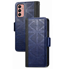 Custodia Portafoglio In Pelle Cover con Supporto S03D per Samsung Galaxy F13 4G Blu