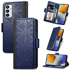 Custodia Portafoglio In Pelle Cover con Supporto S03D per Samsung Galaxy F23 5G Blu