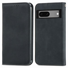 Custodia Portafoglio In Pelle Cover con Supporto S04D per Google Pixel 7 5G Nero