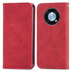 Custodia Portafoglio In Pelle Cover con Supporto S04D per Huawei Enjoy 50 Pro Rosso