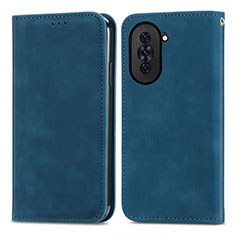 Custodia Portafoglio In Pelle Cover con Supporto S04D per Huawei Nova 10 Blu