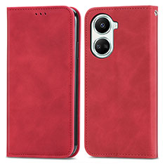 Custodia Portafoglio In Pelle Cover con Supporto S04D per Huawei Nova 10 SE Rosso