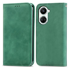 Custodia Portafoglio In Pelle Cover con Supporto S04D per Huawei Nova 10 SE Verde