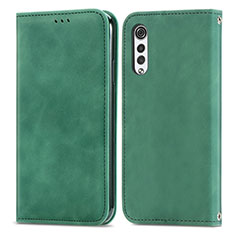 Custodia Portafoglio In Pelle Cover con Supporto S04D per LG Velvet 2 Pro Verde