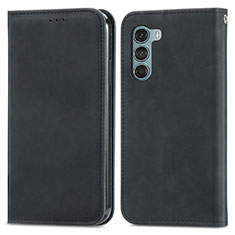 Custodia Portafoglio In Pelle Cover con Supporto S04D per Motorola Moto Edge S30 5G Nero