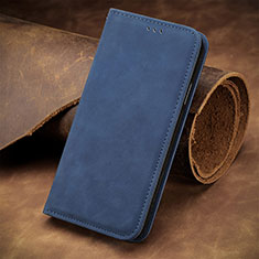 Custodia Portafoglio In Pelle Cover con Supporto S04D per Motorola Moto G41 Blu