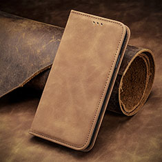 Custodia Portafoglio In Pelle Cover con Supporto S04D per Motorola Moto G41 Marrone