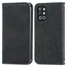 Custodia Portafoglio In Pelle Cover con Supporto S04D per OnePlus 9R 5G Nero