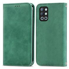 Custodia Portafoglio In Pelle Cover con Supporto S04D per OnePlus 9R 5G Verde