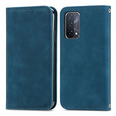 Custodia Portafoglio In Pelle Cover con Supporto S04D per OnePlus Nord N200 5G Blu