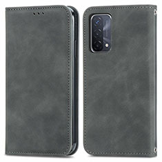 Custodia Portafoglio In Pelle Cover con Supporto S04D per OnePlus Nord N200 5G Grigio