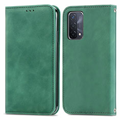 Custodia Portafoglio In Pelle Cover con Supporto S04D per OnePlus Nord N200 5G Verde