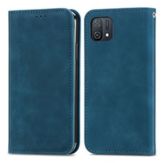 Custodia Portafoglio In Pelle Cover con Supporto S04D per Oppo A16e Blu