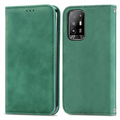 Custodia Portafoglio In Pelle Cover con Supporto S04D per Oppo A94 5G Verde